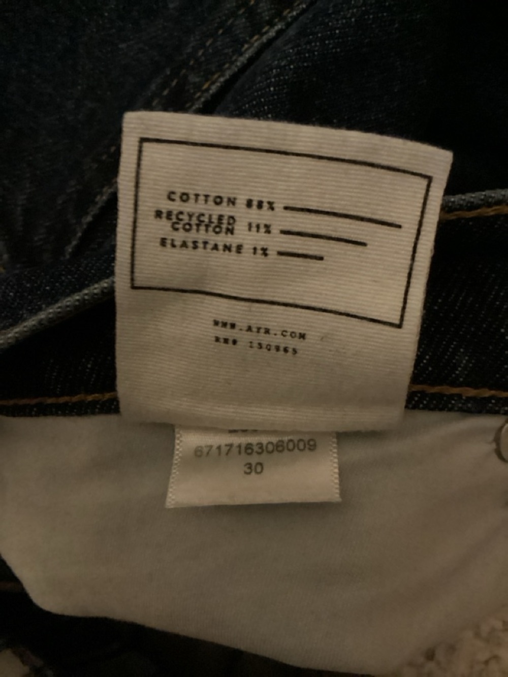 AYR High Rise Wide Leg Jeans Dark Indigo Size 30 Made in LA - Picture 3 of 6